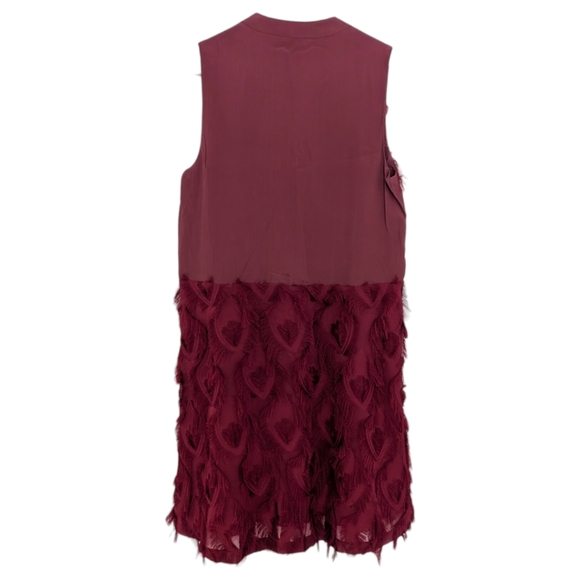 See by Chloe maroon Peacock Fringe Dress 44 - Picture 5 of 10